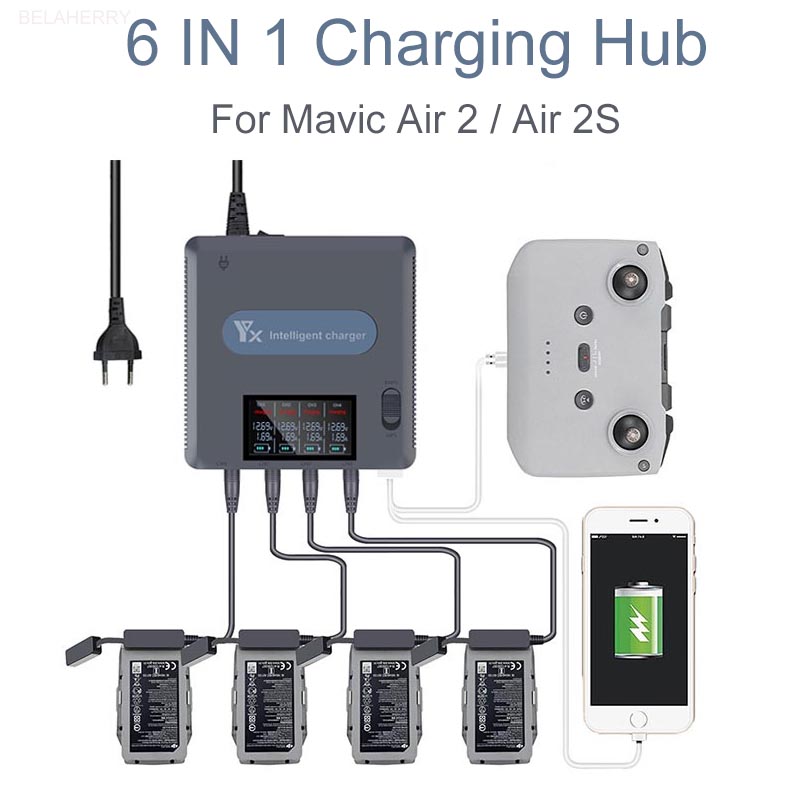 Drone Battery Balance Charger - 6 in 1 Digital display Battery