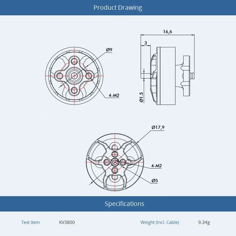 T-motor F1404 1404 2900 3800 4 - Drone Battery 4S 评论和价格