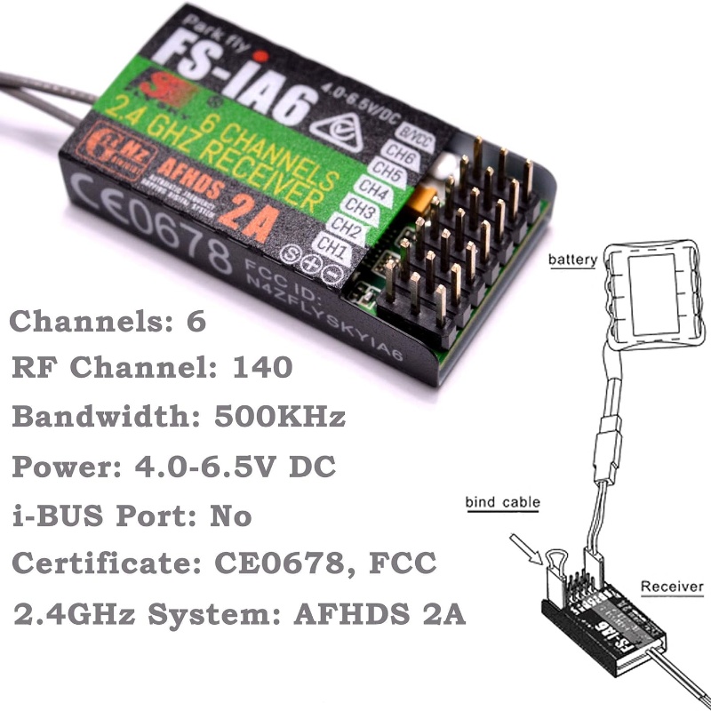 Flysky FS-IA6 Receiver 6CH Dua - Drone Battery Plate 评论和价格