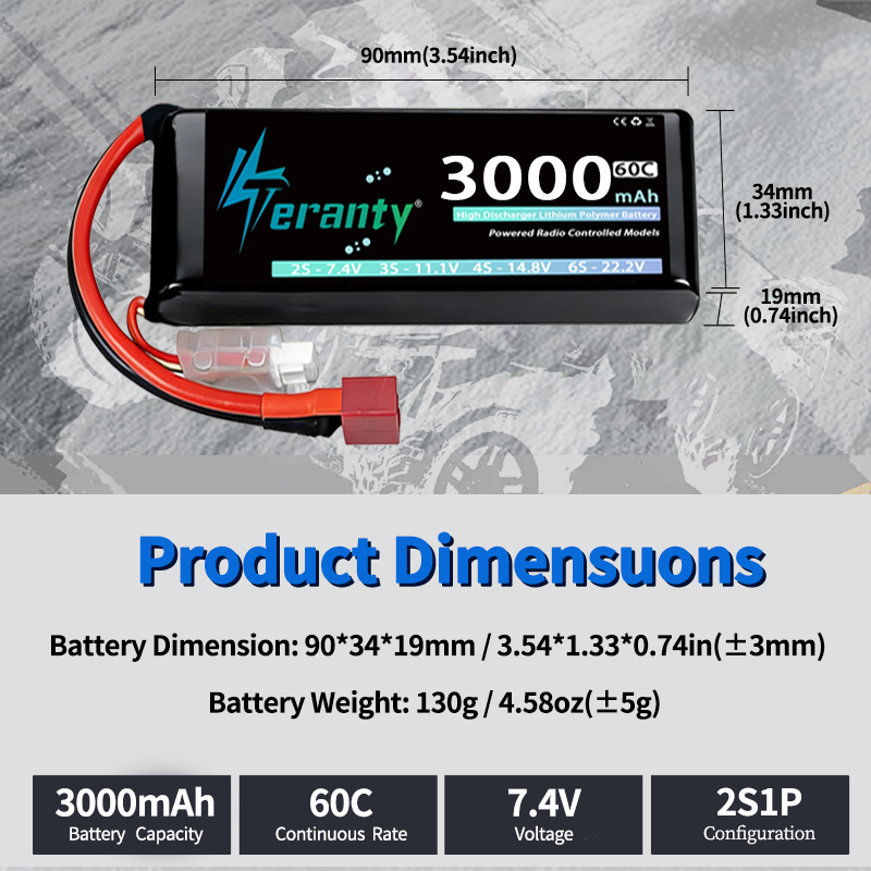 TERANTY 2S 3000mAh Lipo Batter - Drone Battery Plate 评论和价格