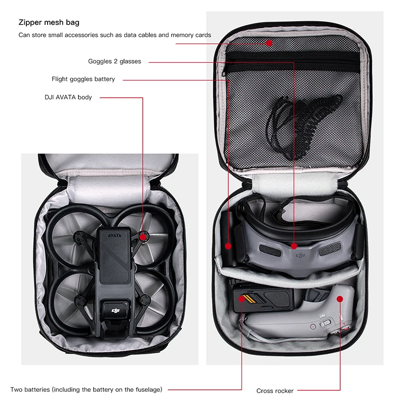 Portable Case Dual Layer Stora - Drone Battery Bag 评论和价格
