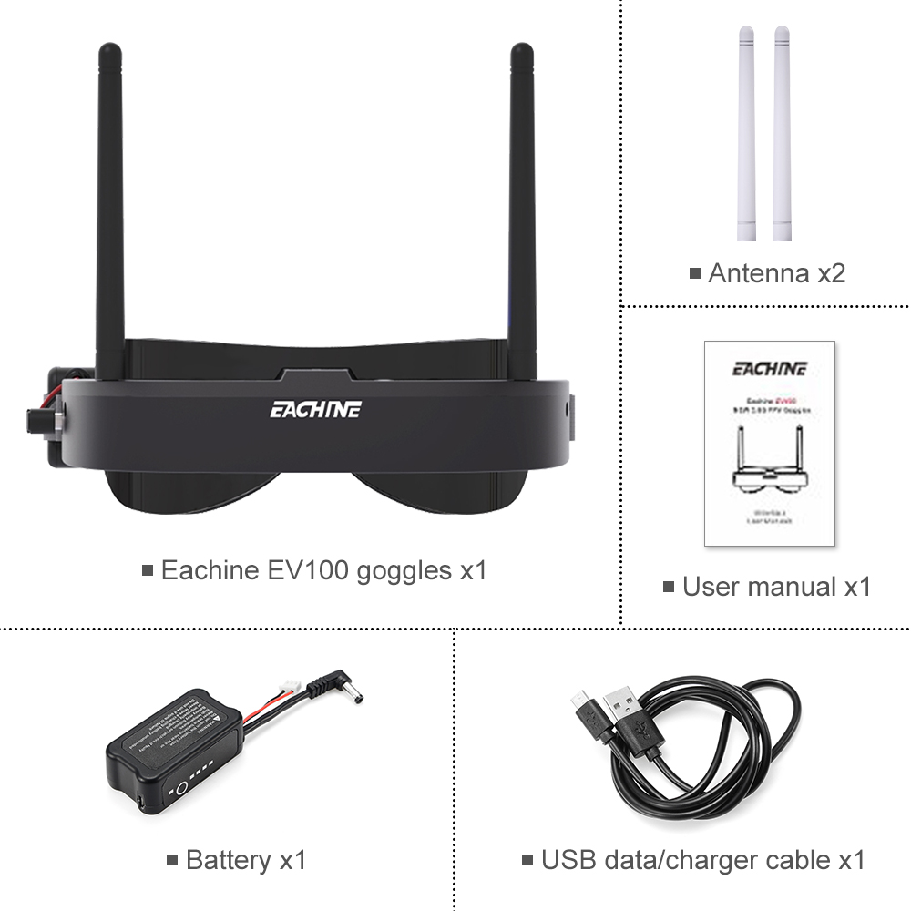 Eachine EV100 720*540 5.8G 72C - Drone Battery Box 评论和价格
