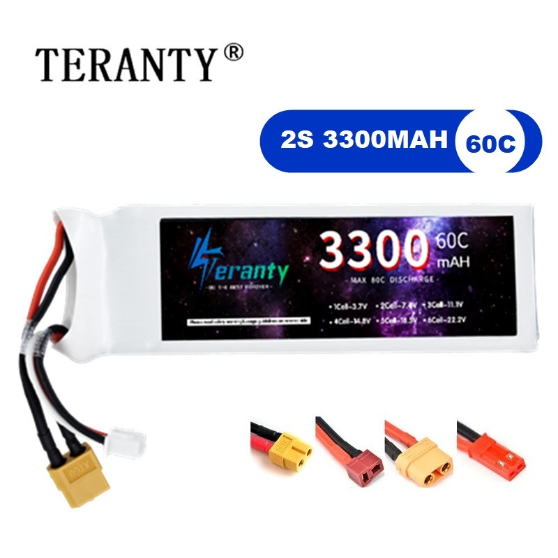 2S 7.4V LiPo Battery 3300mAh 6 - Drone Battery Connector 评论和价格