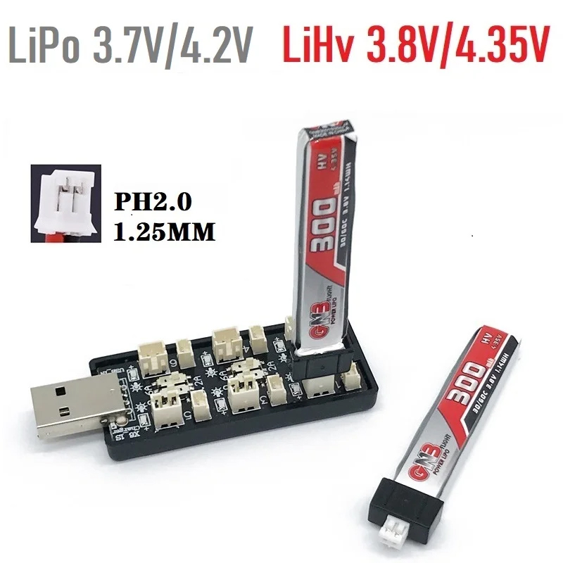 6CH USB 1S LiPo/LiHv 3.7V/4.2V - Drone Battery Plate 评论和价格