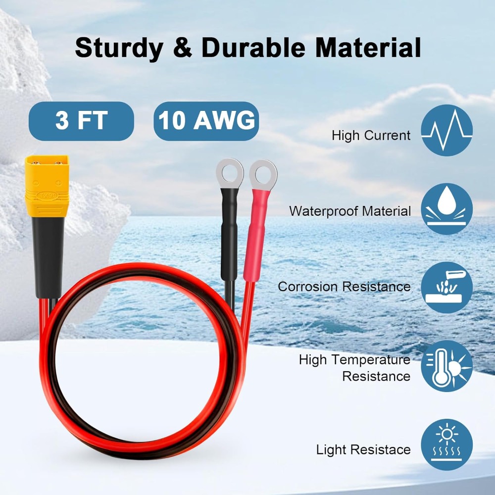 XT90 to O Ring Terminal Cable  - Drone Battery Connector 评论和价格
