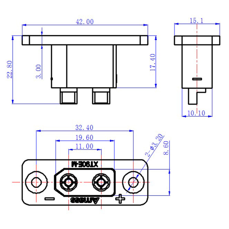 30PCSAmass Black XT90E-M Panel - Drone Battery Connector 评论和价格