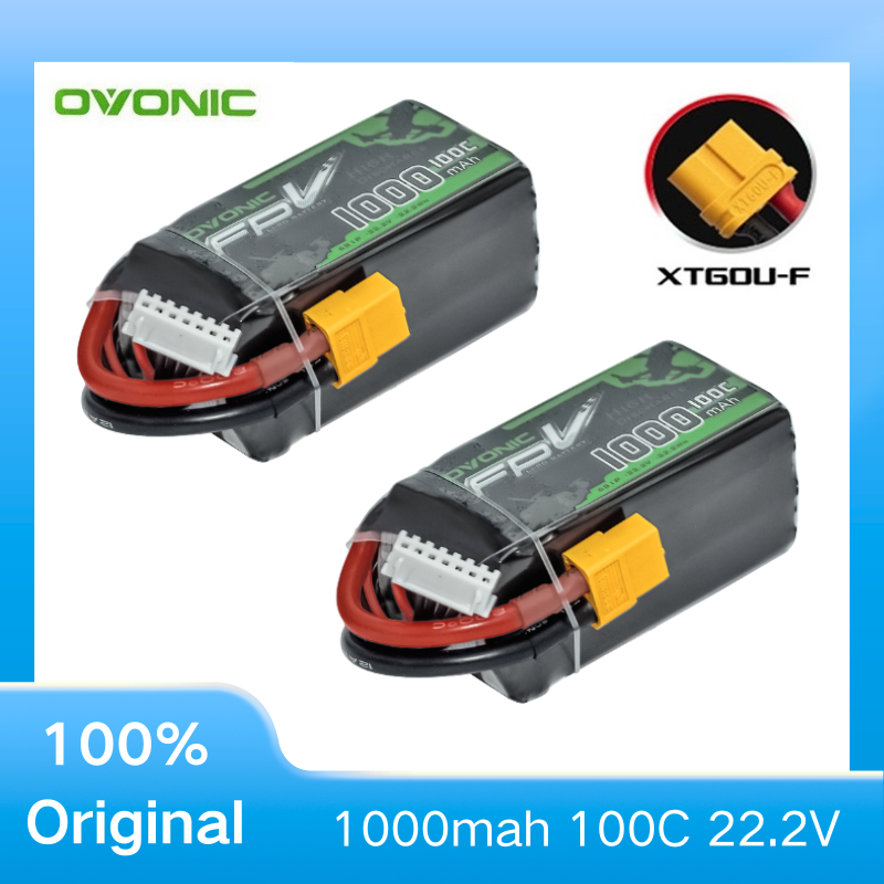 2Pcs OVONIC 1000mAh 100C 22.2V - Drone Battery Li-Ion 评论和价格