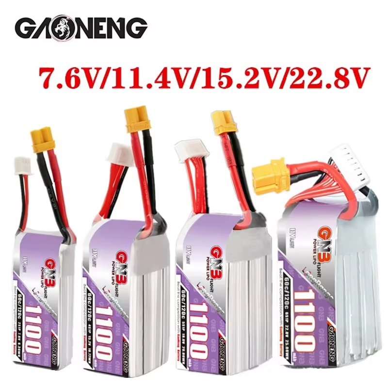 GNB 1100mAh 2S 3S 4S 6S 60C/12 - Drone Battery Connector 评论和价格