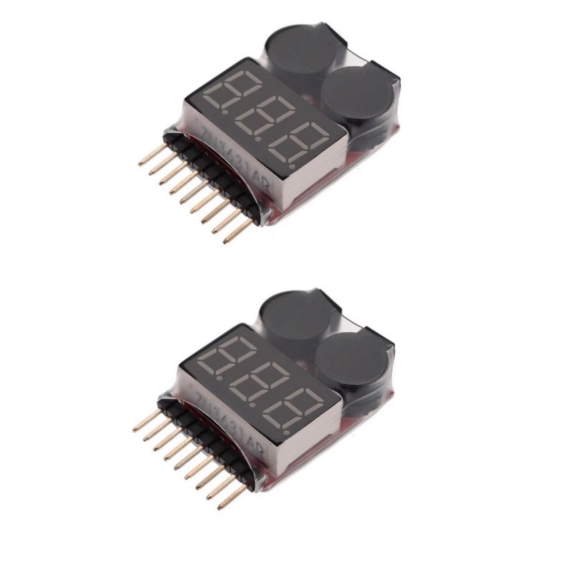 2Pcs 1S-8S LiPo Battery Voltag - Drone Battery Voltage Checker 评论和价格