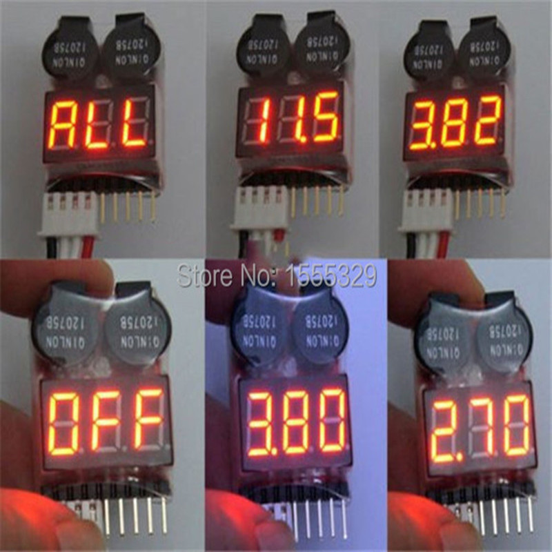 2Pcs 1S-8S LiPo Battery Voltag - Drone Battery Voltage Checker 评论和价格