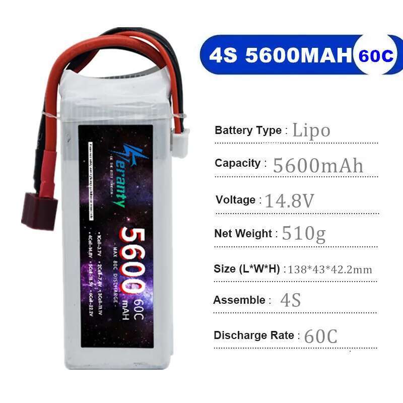 TERANTY 5600MAH 60C 2S 3S 4S 6 - Drone Battery 4S 评论和价格