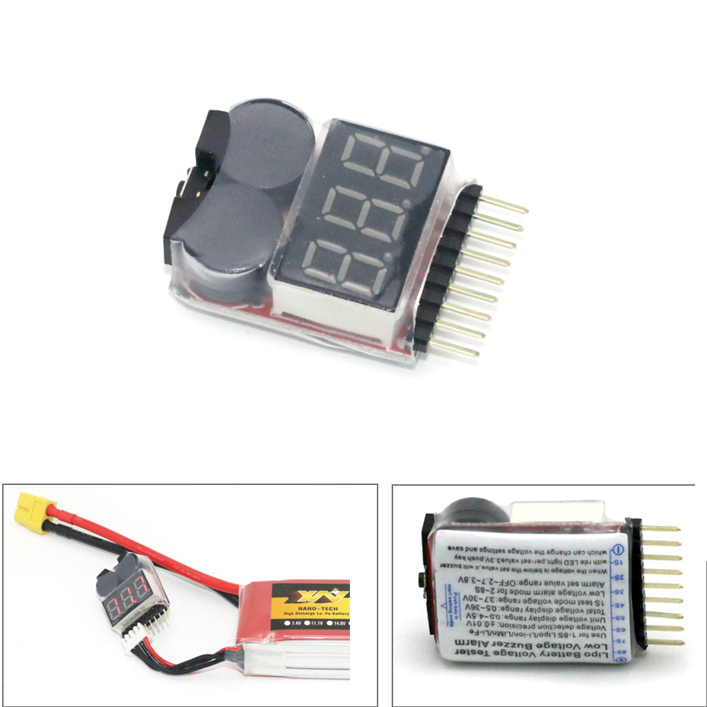 Lipo Battery Voltage Tester vo - Drone Battery Alarm 评论和价格
