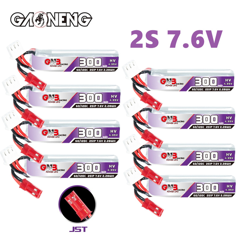 GAONENG GNB 2S 7.6V 300mAh 60C - Drone Battery Connector 评论和价格