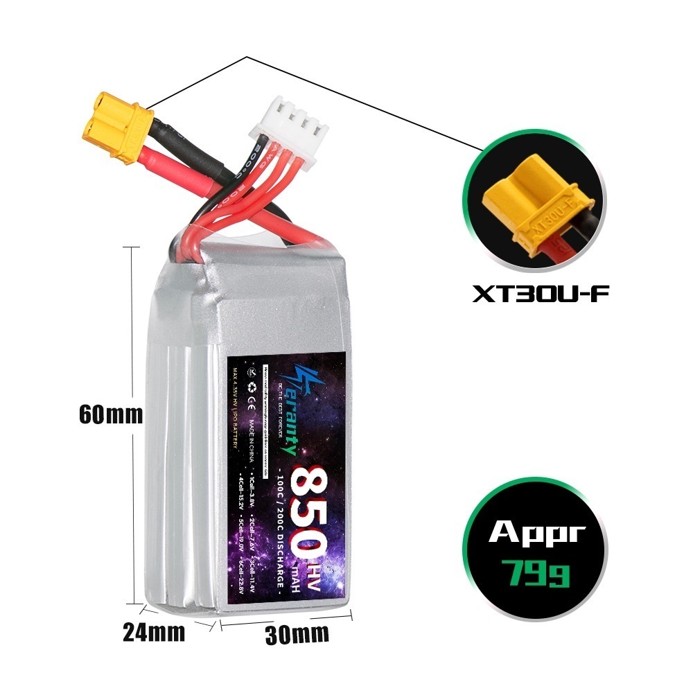 1/2/3PCS TERANTY 3S 11.4V Lipo - Drone Battery Connector 评论和价格